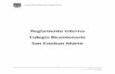 Reglamento Interno Colegio Bicentenario San Esteban Mártir