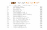 LISTA DE PRECIOS CEBEK CE-33 – 2019-1 - Fadisel