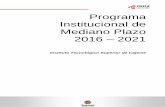 Programa Institucional de Mediano Plazo 2016 2021