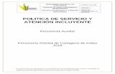 POLITICA DE SERVICIO Y ATENCIÓN INCLUYENTE