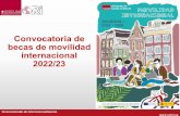 Convocatoria de becas de movilidad internacional 2022/23