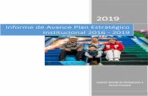 Informe de Avance Plan Estratégico Institucional 2016 - 2019