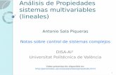 Análisis de Propiedades sistemas multivariables (lineales)