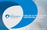 CLAVES DE LA EXCELENCIA: GESTIÓN DEL CAMBIO