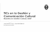 TICs en la Gestión y Comunicación Cultural