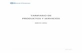 TARIFARIO DE PRODUCTOS Y SERVICIOS - Banco Vimenca
