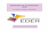 Memoria de actividades 2019 - Consorcio Eder