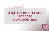 ANÁLISIS RESULTADOS PDT 2020 ADMISIÓN 2021