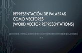 REPRESENTACIÓN DE PALABRAS COMO VECTORES (word vector ...