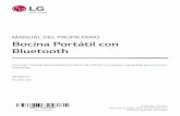 MANUAL DEL PROPIETARIO Bocina Portátil con Bluetooth