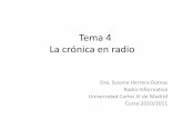 Tema 4 La crónica en radio