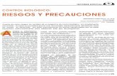 CONTROL BIOLOGICO: RIESGos· PRECAUCIONES
