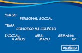 CURSO: PERSONAL SOCIAL TEMA: CONOZCO MI COLEGIO INICIAL ...