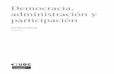 Democracia, administración y participación