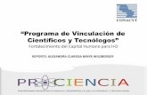 “Programa de Vinculación de Científicos y Tecnólogos