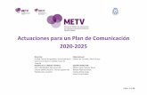 Actuaciones para un Plan de Comunicación 2020-2025