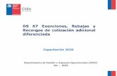 DS 67 Exenciones, Rebajas y Recargos de cotización ...