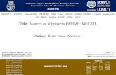 Title: Avances en el proyecto PAPIME: MECATL