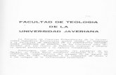 FACULTAD DE TEOLOGIA DE LA, UNIVERSIDAD JAVERIANA