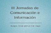 III Jornadas de Comunicación e Información