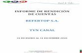 INFORME DE RENDICIÓN DE CUENTAS REFERTOP S.A. TVN CANAL