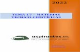 TEMA17–MATERIAS TECNICO-CIENTÍFICAS