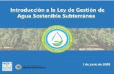 Introducción a la Ley de Gestión de Agua Sostenible ...