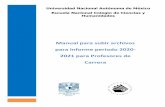 Manual para subir archivos para Informe periodo 2020- Carrera