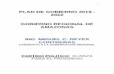 PLAN DE GOBIERNO 2019 - 2022 GOBIERNO REGIONAL DE …