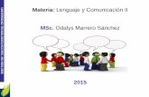 Materia: Lenguaje y Comunicación II