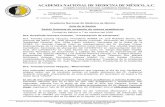 Academia Nacional de Medicina de México Acta de la Sesión ...