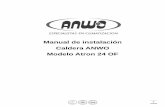Manual de instalación Caldera ANWO Modelo Atron 24 OF