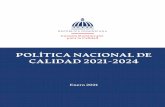 POLÍTICA NACIONAL DE CALIDAD 2021-2024