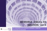 MEMORIA ANUAL DE GESTIÓN 2014 - etsiccp.ugr.es