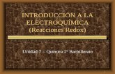 INTRODUCCIÓN A LA ELECTROQUÍMICA (Reacciones Redox)