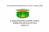 LIQUIDACIÓN DEL PRESUPUESTO 2017 - hellin