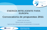 Programa de Trabajo Energ­a Inteligente 2011: Eficiencia Energ©tica, Energ­as Renovables, Energ­a en el Transporte e Iniciativas Integradas