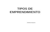 TIPOS DE EMPRENDIMIENTO Referenciación. Emprendimiento basado en conocimiento Tipologías de emprendimiento Emprendimiento de Base Tecnológica Emprendimiento.