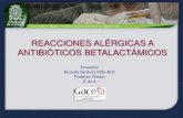 REACCIONES AL‰RGICAS A ANTIBI“TICOS BETALACTMICOS - Dr. Ricardo Cardona Villa
