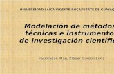 Modelacio¦n de metodos, tecnicas e instrumentos de investigacion